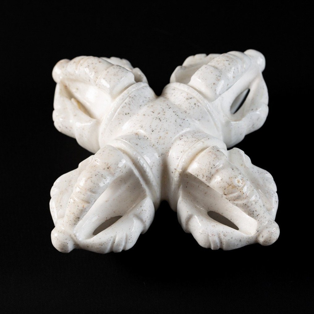 白水晶 - 金刚（Vishvavajra）在白水晶中 - 高度: 108 mm - 宽度: 108 mm- 206 g #1.0