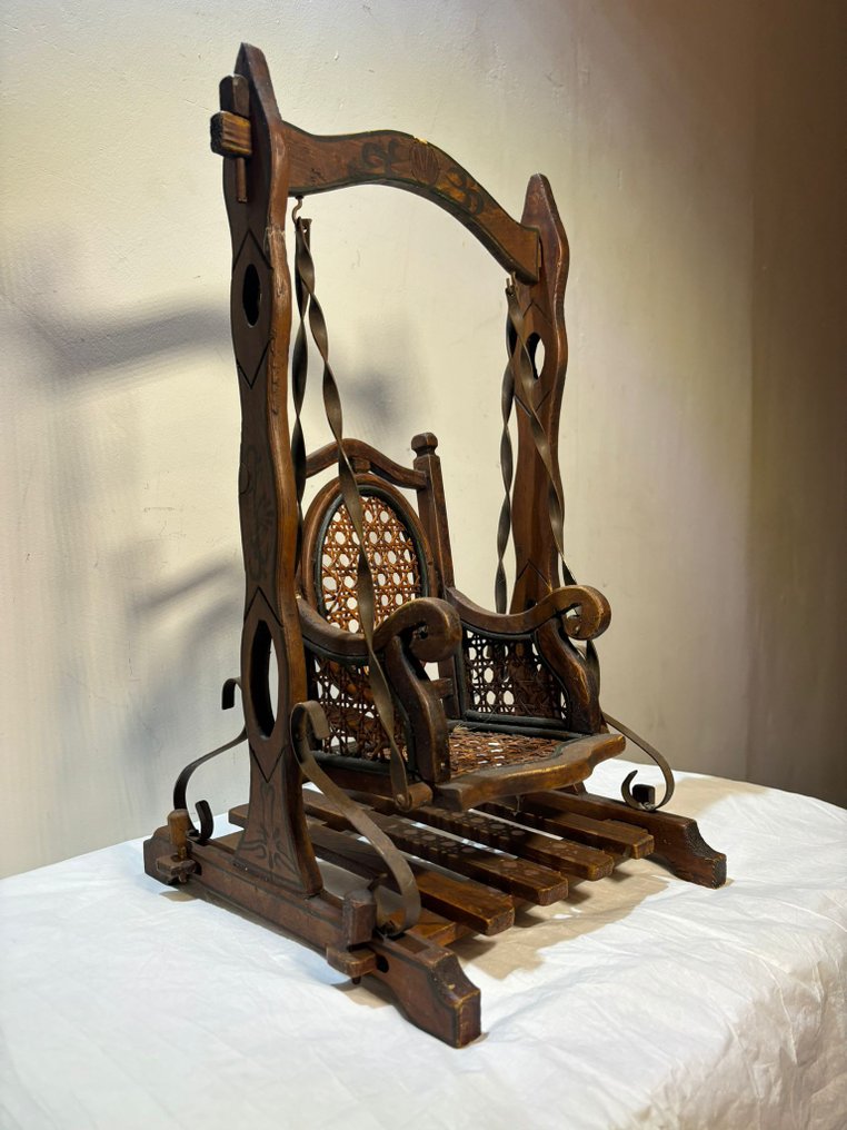 装饰饰品 - 古董法式娃娃秋千（约1880-1920年） - 法国 #1.0