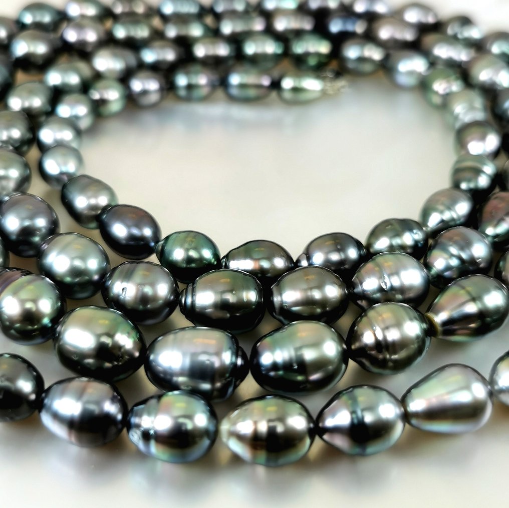 Κολιέ Ασημί Μαργαριτάρι - Ταϊτή 125cm Ø 8 έως 10 mm #1.0