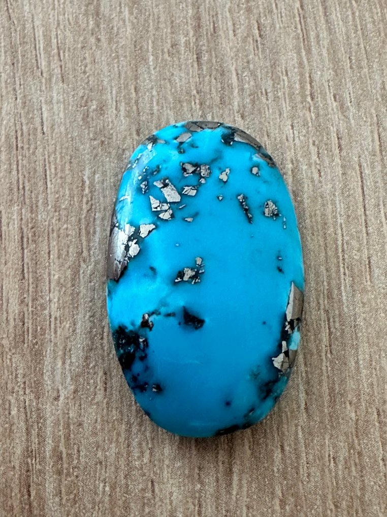 Turquoise Real Gem! Top Color Neishabour Turquoise 47,15 Ct. Large Wonderful Piece. Gem Quality! - Height: 31 mm - Width: 20 mm- 9.43 g #2.1