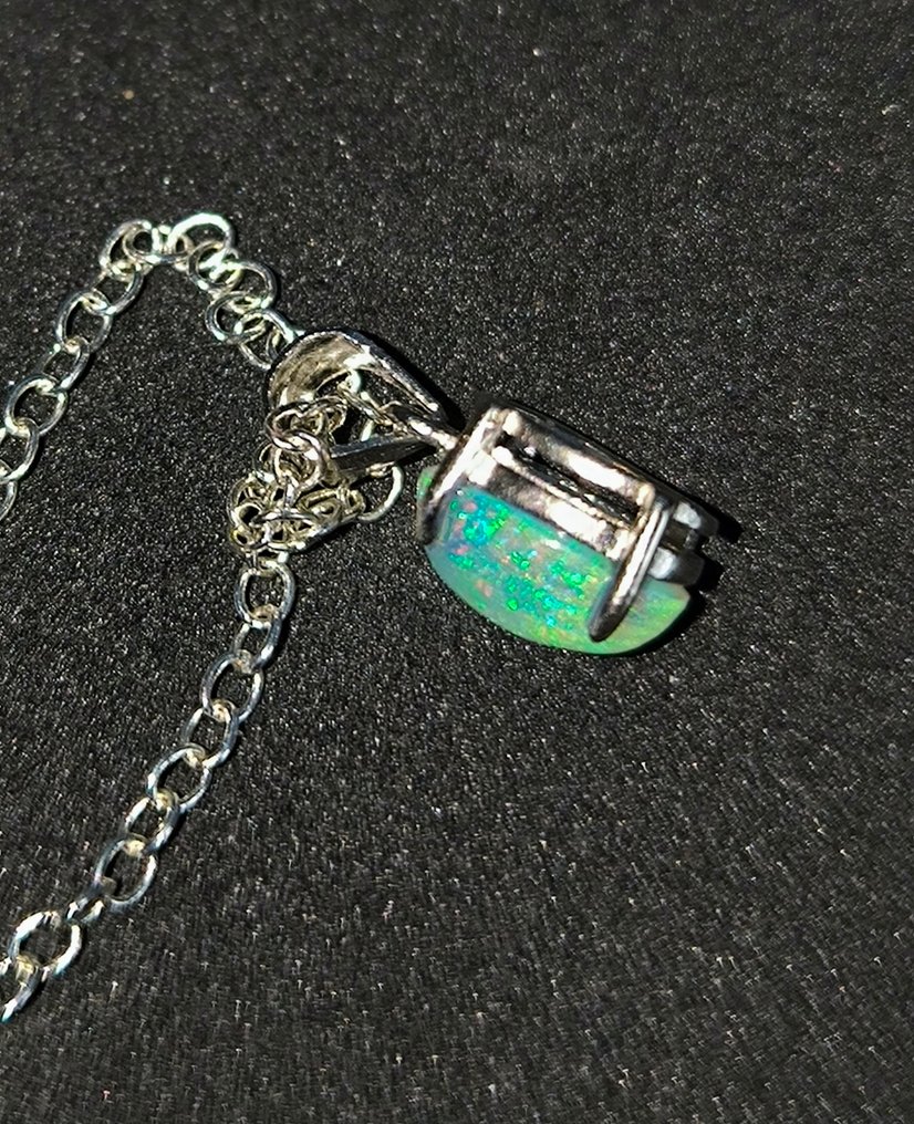 蛋白石 - 銀 - 墜飾 #4.3