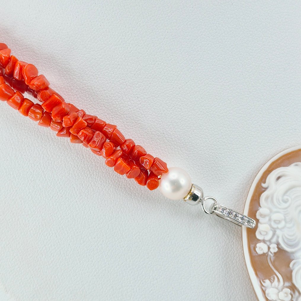 Corallo di sangue - Argento - Collana - CORALLO MEDITERRANEO #3.2