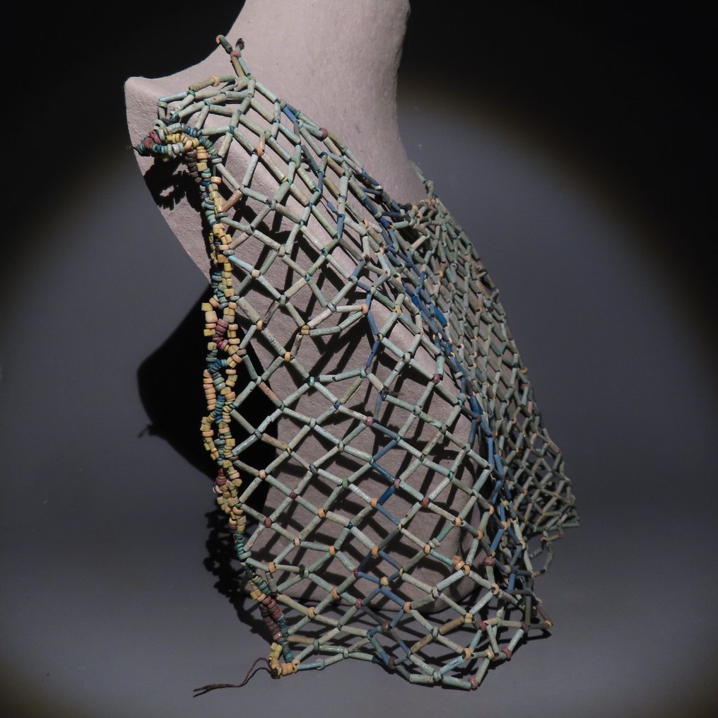 Ancient Egyptian Faience Shroud. Late Period, 664 - 332 BC. 40.5 cm length. #1.0