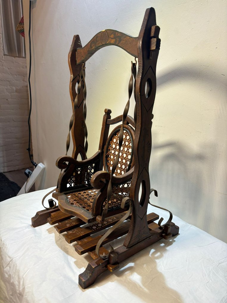 装饰饰品 - 古董法式娃娃秋千（约1880-1920年） - 法国 #3.2