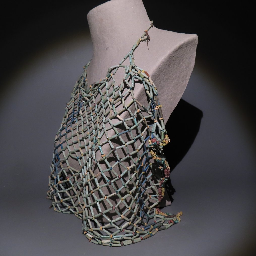 Ancient Egyptian Faience Shroud. Late Period, 664 - 332 BC. 40.5 cm length. #2.1