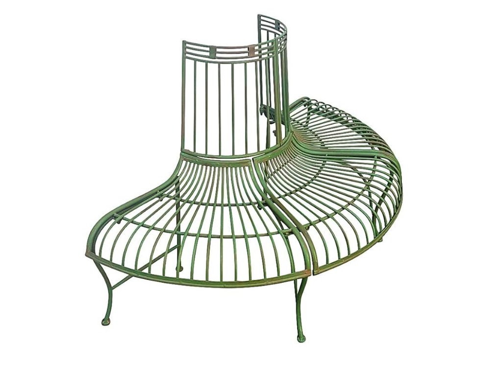 Utendørs benk - Metall - Boombank - Groene patina #2.1