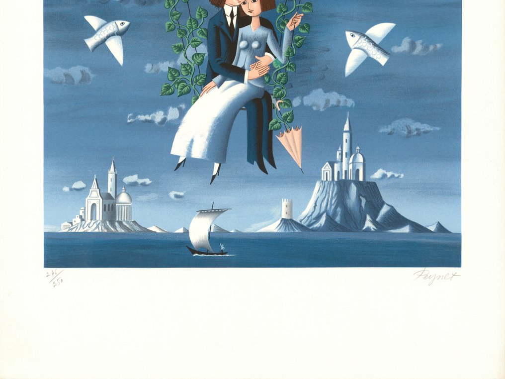 Raymond Peynet (1908-1999) - Les amoureux au poisson dirigeable #3.2