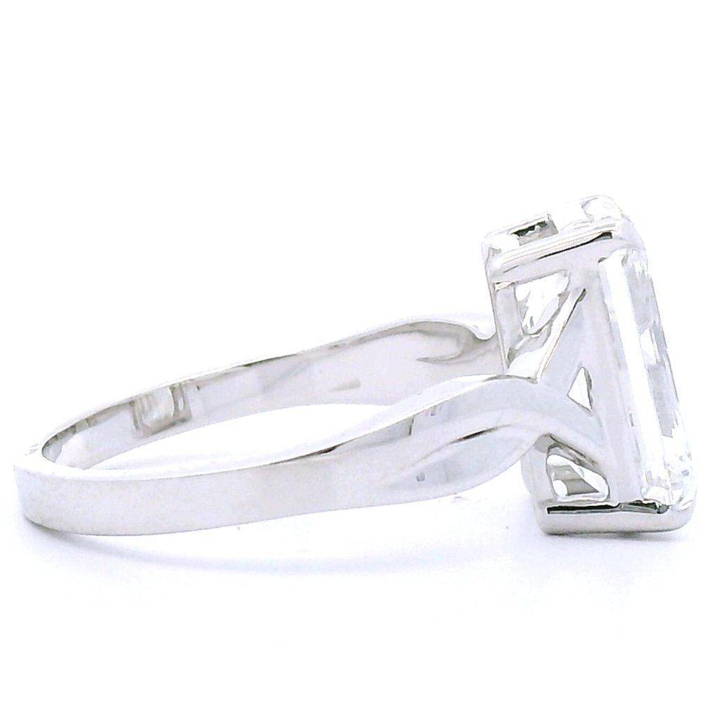 戒指 - 18 克拉 白金 - 4.08ct. tw. 鉆石 (實驗室培育) #4.3