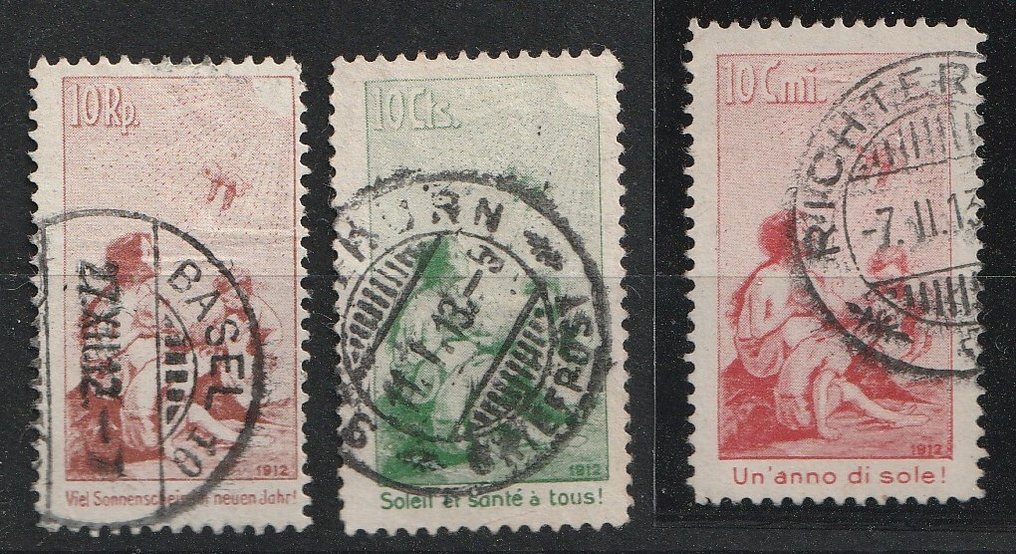 Switzerland 1912 - Juve predecessor, complete series including the Italian predecessor (which comes with a - SBK I-III #1.0