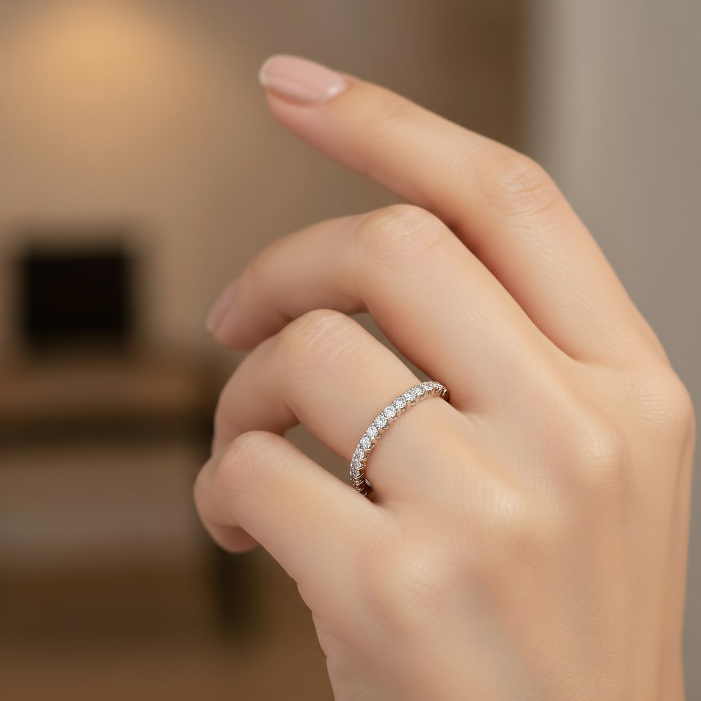 Nincs minimálár - Gyűrű - 14 kt. Fehér arany - 0.44ct. tw. Gyémánt (Természetes) #2.1