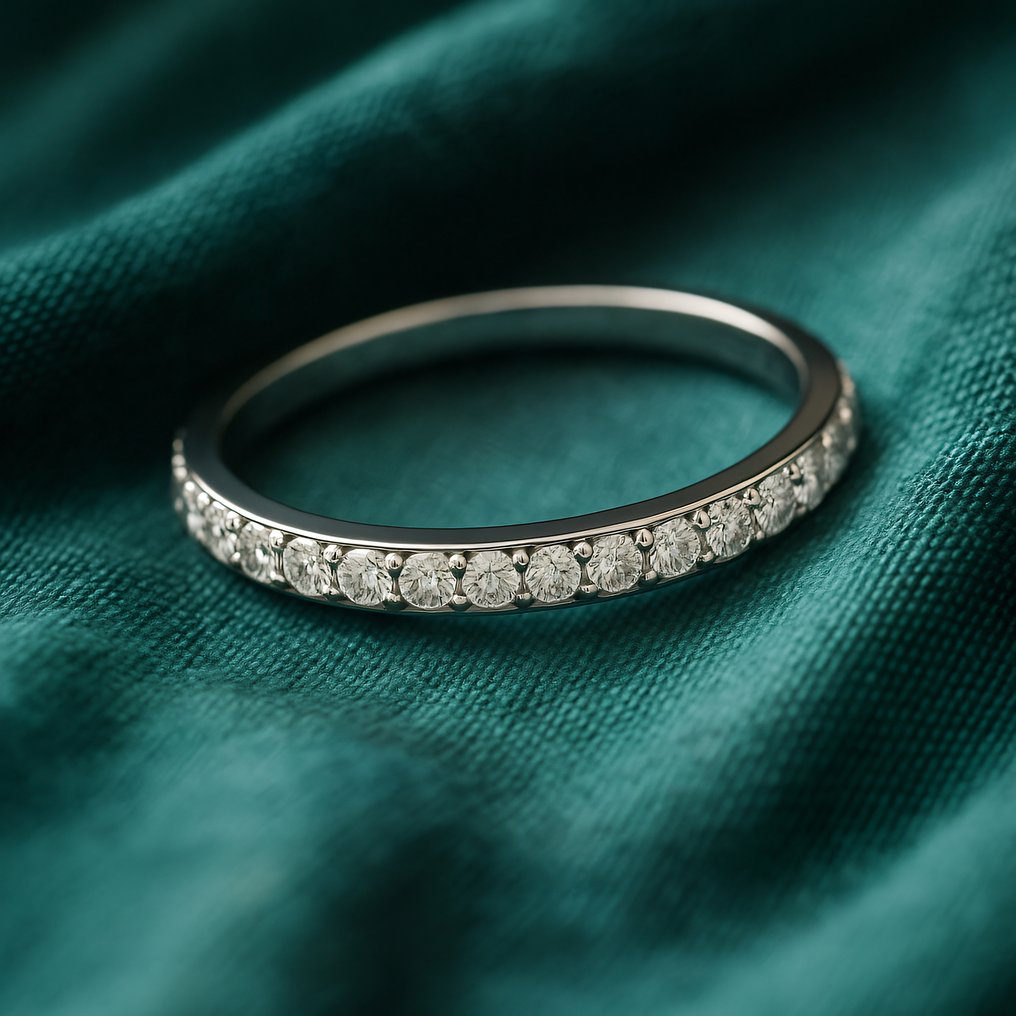 Nincs minimálár - Gyűrű - 14 kt. Fehér arany - 0.44ct. tw. Gyémánt (Természetes) #4.3