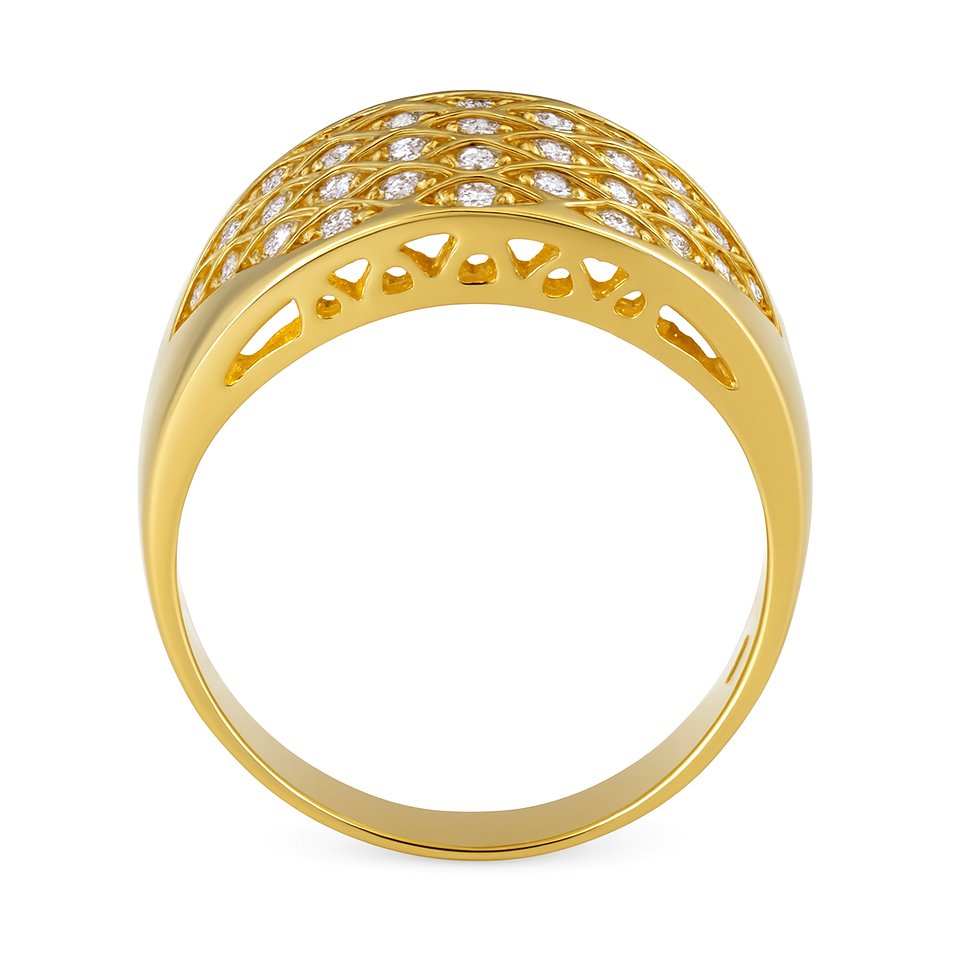 戒指 - 18K包金 黄金 - 0.90ct. tw. 钻石 (天然) #3.2