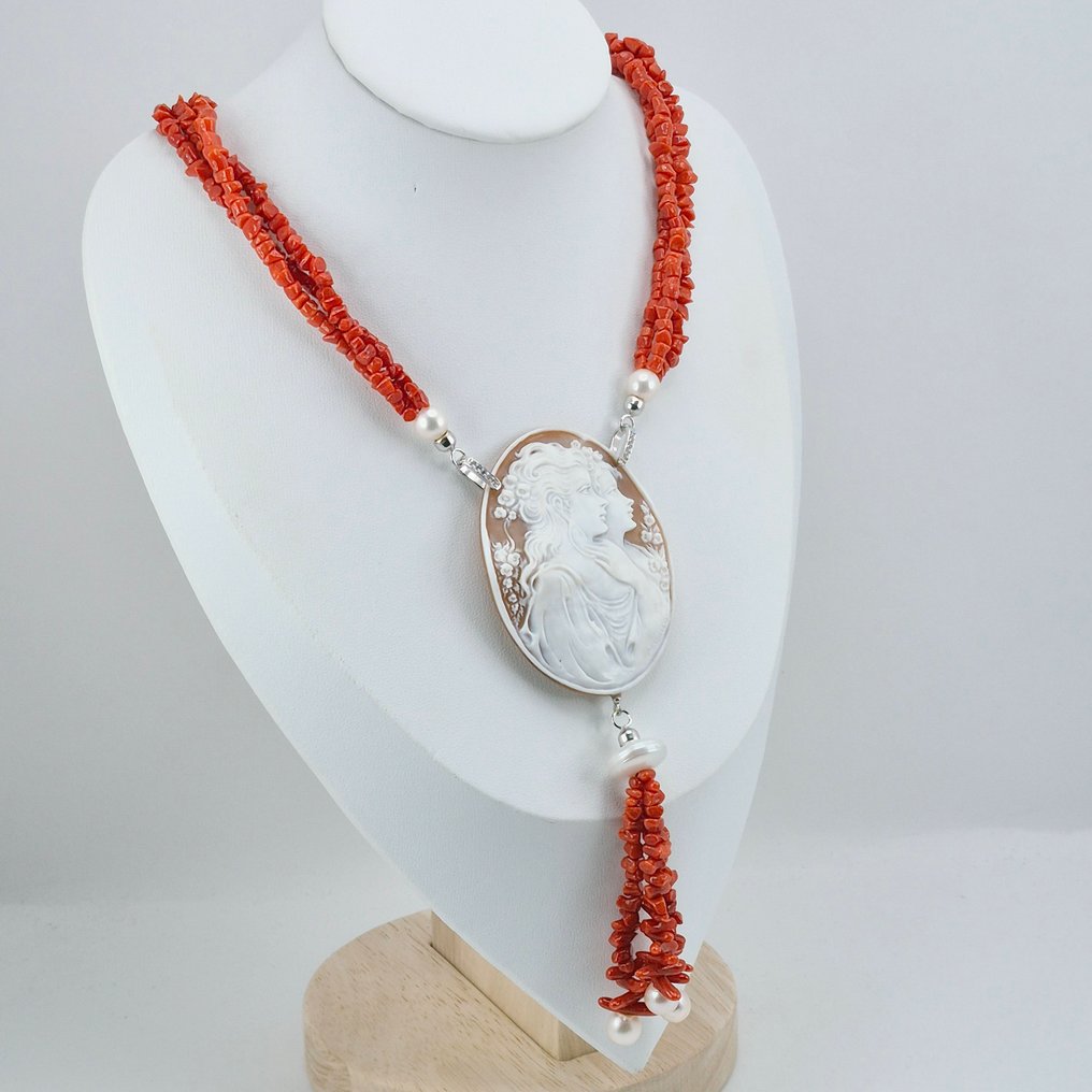 Corallo di sangue - Argento - Collana - CORALLO MEDITERRANEO #1.0