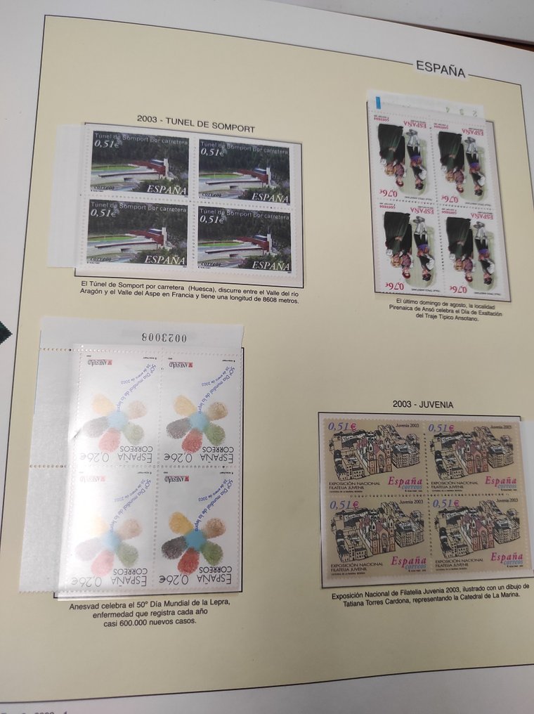 Spain 2003/2005 - Album with a complete collection of Spanish stamps in a block from 2003/2005, new without hinge. - edifil #2.1