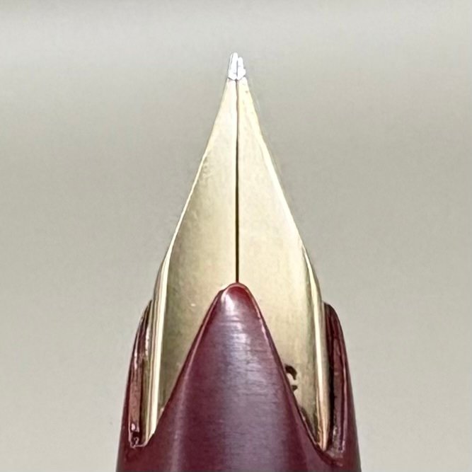 Montblanc - 0221 (bordeaux) - 14k gold nib (F) - Piston-filling - Στυλογράφος #4.3