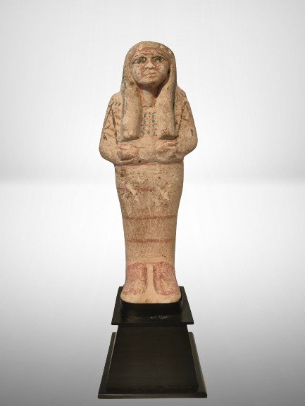 Ancient Egyptian Large Limestone Shabti With Spanish Export License #1.0