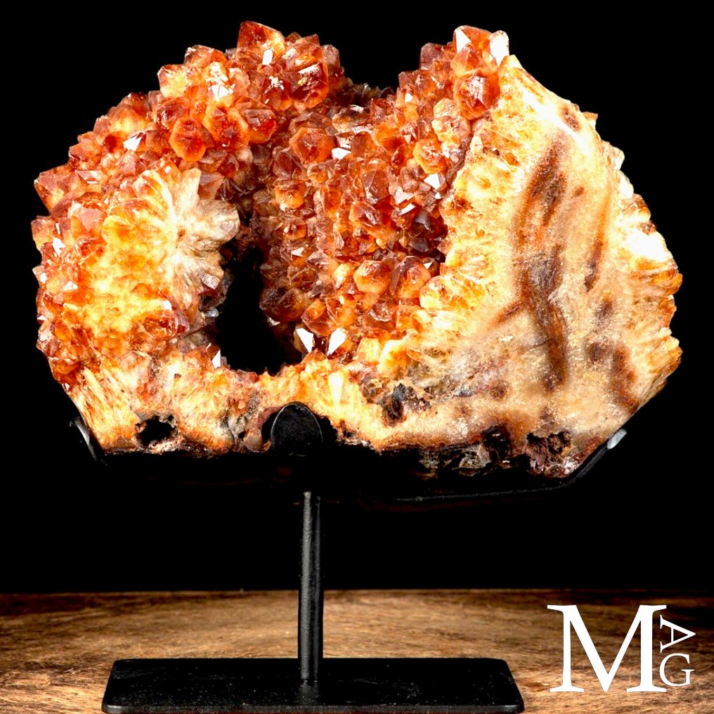 Exclusive Citrine Quartz Druzy - Madeira Geode - Natural Deep Color - Iron Base - Height: 351 mm - Width: 306 mm- 14.9 kg #4.3