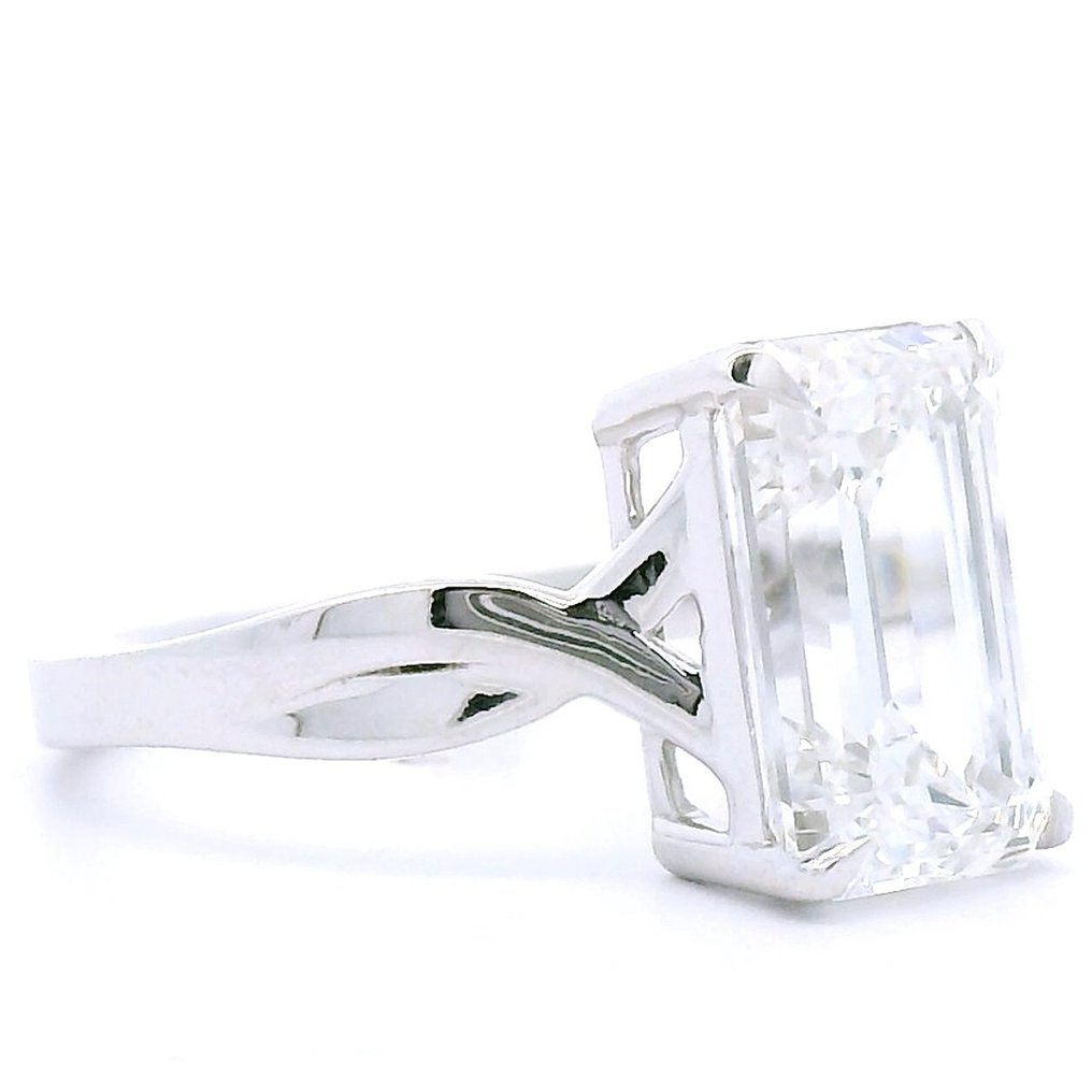 Anello - 18 carati Oro bianco - 4.08ct. tw. Diamante (Coltivato in laboratorio) #3.2