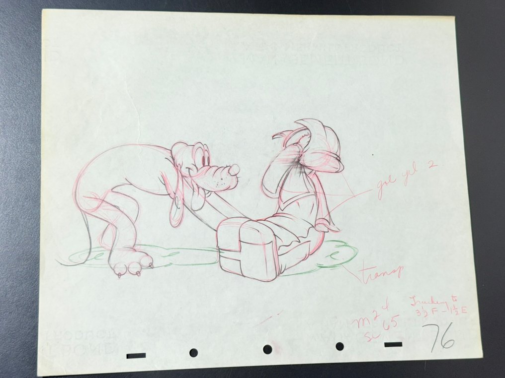 Walt Disney - Σχεδιαστικό Σχέδιο Παραγωγής Pluto και Donald Duck (1939) - Beach Picnic #1.0