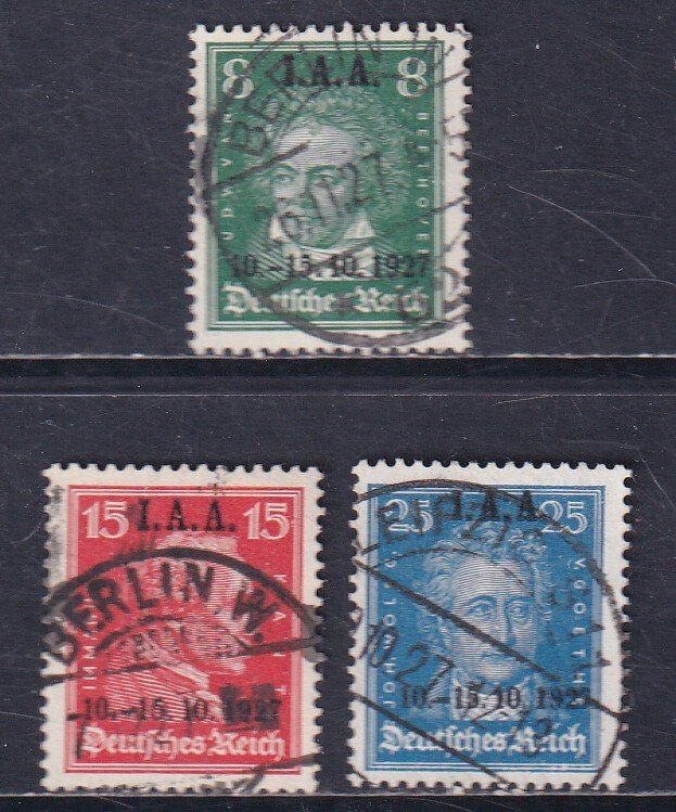 德意志帝国 1927 - 国际劳工局（IAA）会议。已批准：Schlegel BPP。 - Michel: 407/9 #1.0