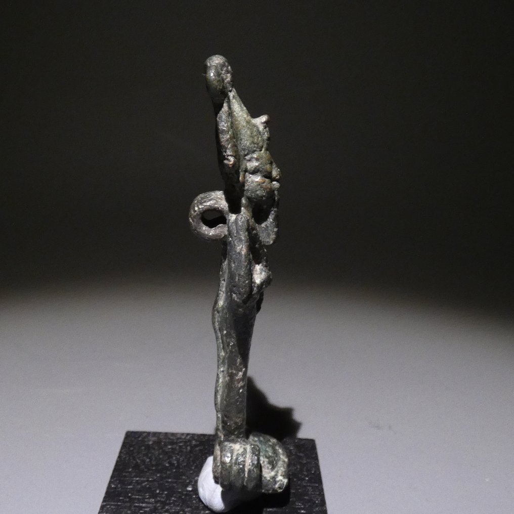 Αρχαία Αιγυπτιακή Μπρούντζος Γλυπτό θεού Osiris. 8 εκ. Υ. Υστεροαιγυπτιακή Περίοδος, 664 - 332 π.Χ. #4.3