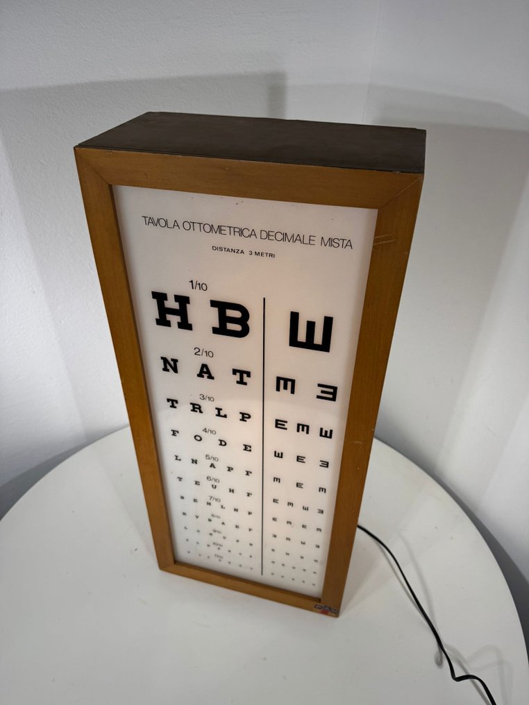 PAM - 混合十进制视力表 - INSEGNA OTTOMETRICA - 標誌 - 塑料, 木 #1.0