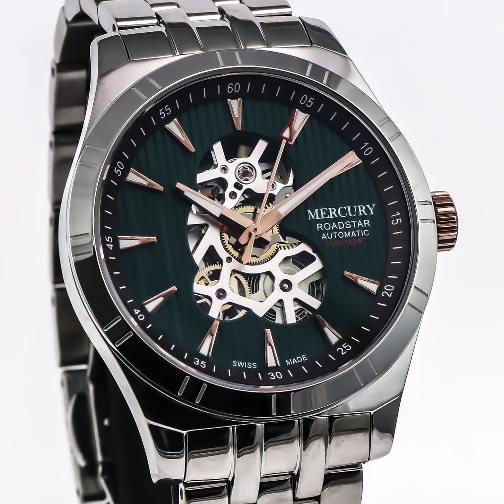 Mercury - Roadstar Skeleton Automatic Swiss Watch - MEA493SK-SR-12 - Nincs minimálár - Férfi - 2020+  #1.0
