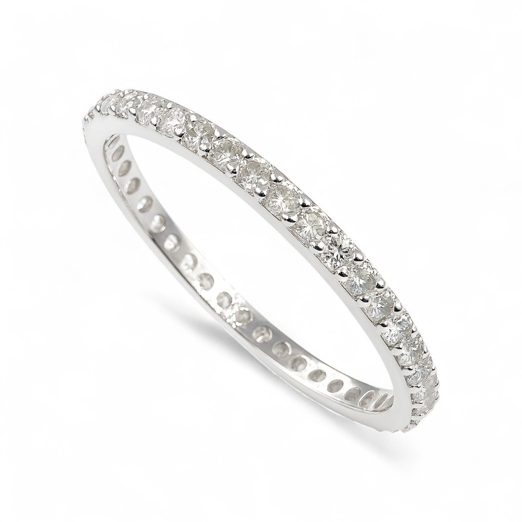 Nincs minimálár - Gyűrű - 14 kt. Fehér arany - 0.44ct. tw. Gyémánt (Természetes) #1.0