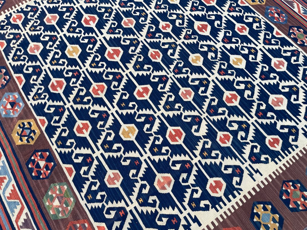 Chirwan kelim - handwoven - unused - wool - colorful kelim - new - unused - Kelim - 206 cm - 210 cm #2.1