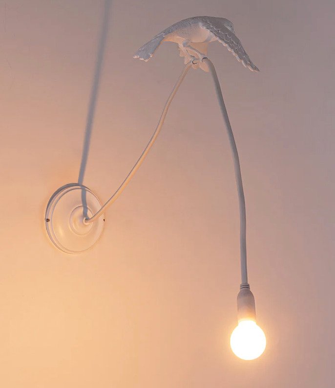 Seletti - Marcantonio - Lamp - Sparrow Wall Lamp "Taking Off" - Resin #1.0