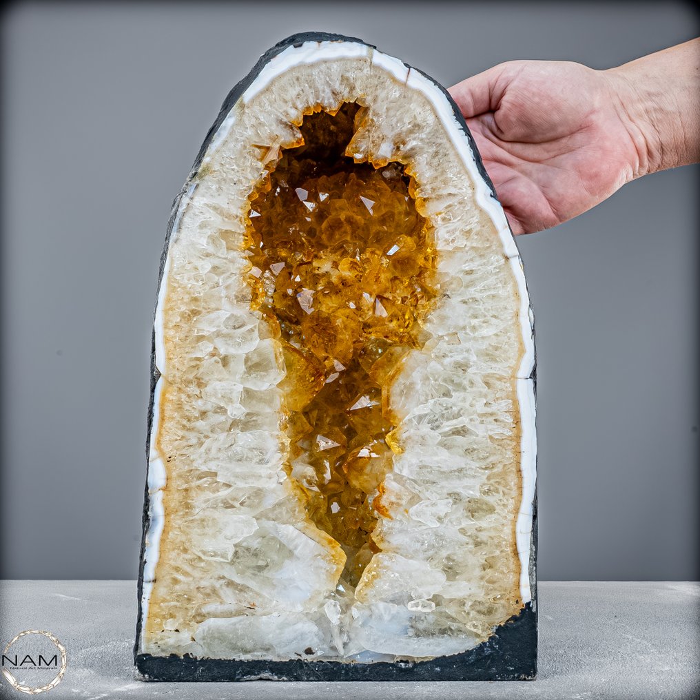 Citrin-Druse 9 kg – Λαμπερή ενέργεια και χρυσή κομψότητα της φύσης Από υψηλότερη ποιότητα- 8905.11 g #2.1