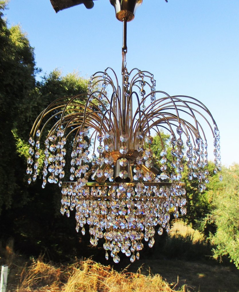 Candelabro - Cristal, Latão - cascata #1.0