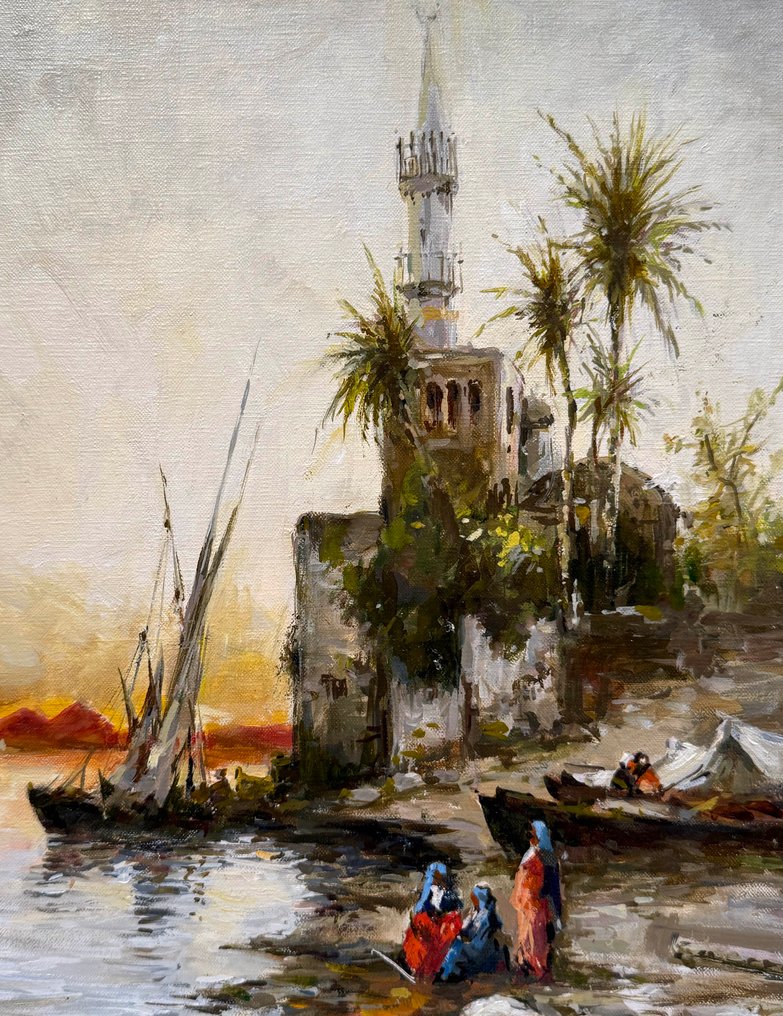 Mikhail Kraiev (1957) - Au Bord du Nil - Orientaliste #2.1