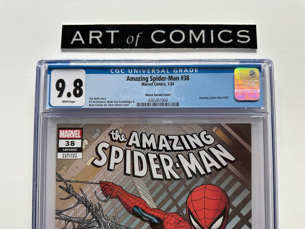 The Amazing Spider-Man (Vol. 6) #38 - Skroce Variant cover - CGC 9.8 - 1 Graded comic - Πρώτη έκδοση - 2024 #2.1