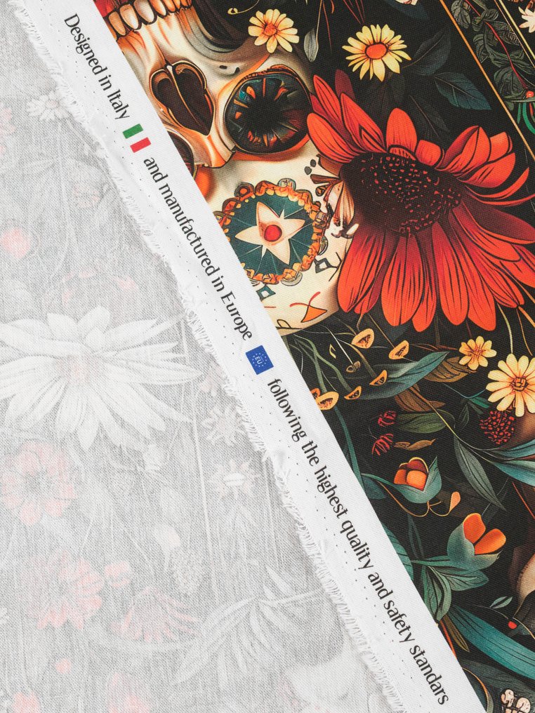 免费配送!TexStilArt - CALAVERA - 独家100%纯棉优质面料 - 室內裝潢織物 - 3 m - 3 m #3.2