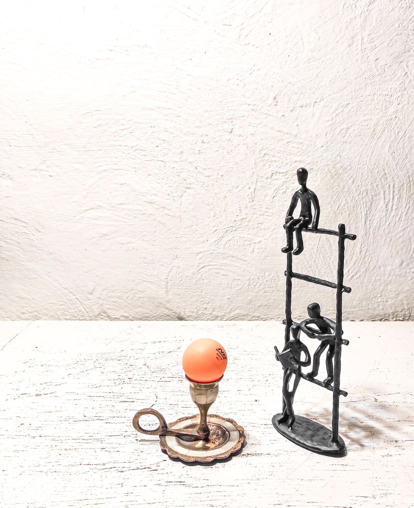 Sculpture, Sobre la escalera - 25 cm - fer forgé #1.0