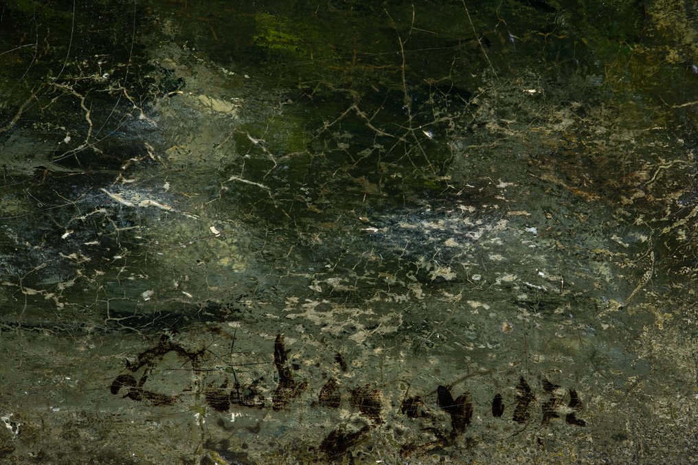 Charles François Daubigny (1817-1878) - Roseaux sur l'Oise au crépuscule - NO RESERVE #3.2