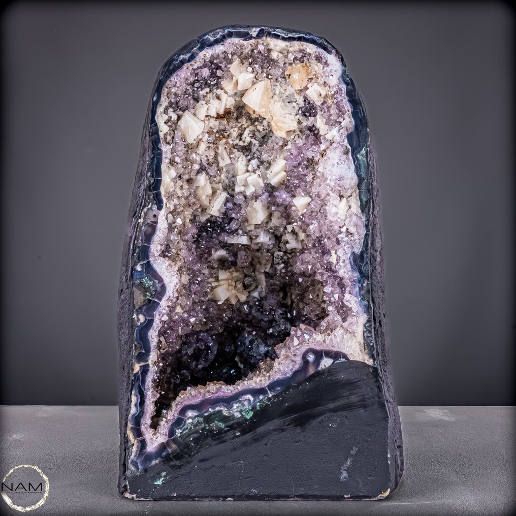 Μοναδική αμethystική δρύση με ασβεστίτη και τιτανικό οξείδιο – 30kg αριστούργημα της φύσης γεμάτο Έργο τέχνης της φύσης- 29805.66 g #2.1