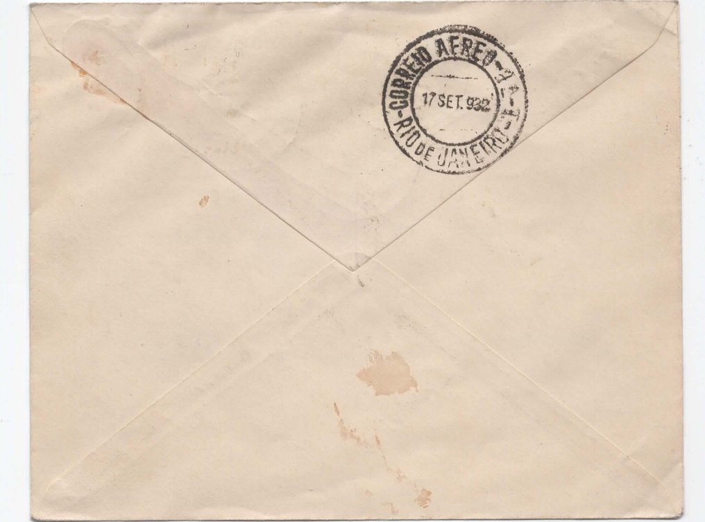 Brasile - 1932 - LZ 127 Graf Zeppelin - volo interno Recife → Rio de Janeiro - annullo e timbro speciale - #1.0