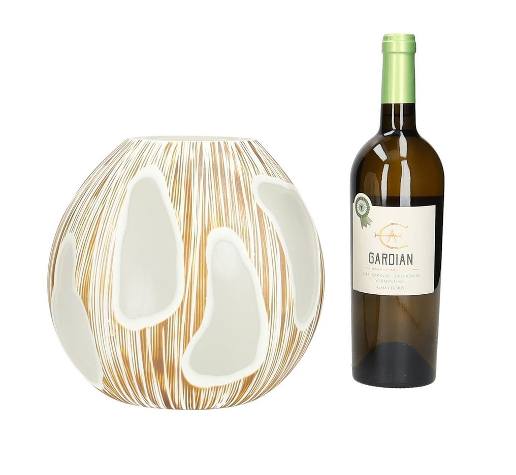 花瓶  - 玻璃 - 奢华切割花瓶 #1.0