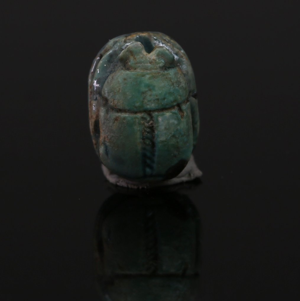 Αρχαία Αίγυπτος, περίοδος του Αμάρνα Faience Σκαραβαίος, βασιλεία του Αμένχοτεπ Γ', Από το ΜΟΥΣΕΙΟ #3.2