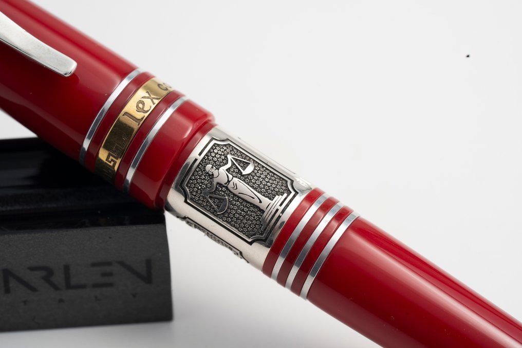 Marlen - Lex (dedicata alla professione legale) - Special edition in Resina Rossa e Argento - 滚珠笔 #3.2