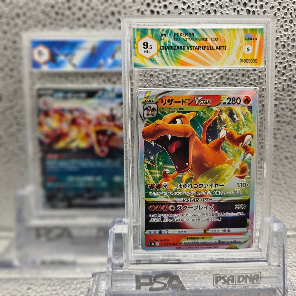 Pokémon - 2 Graded card - X2 Charizard ex -> Shiny & Vstar - Graad 9.5 #2.1