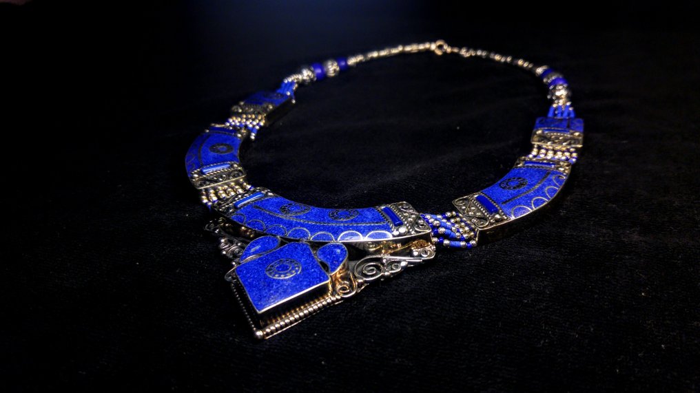 Collana berbera in lapislazzuli e turchese Collana - Altezza: 45 cm - Larghezza: 3 cm- 135 g #2.1