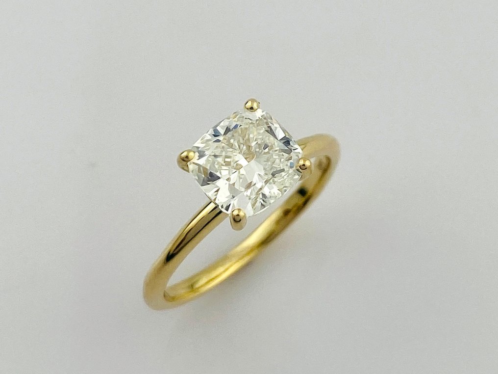 戒指 - 14 克拉 黃金 - 2.01ct. tw. 鉆石 (實驗室培育) #1.0