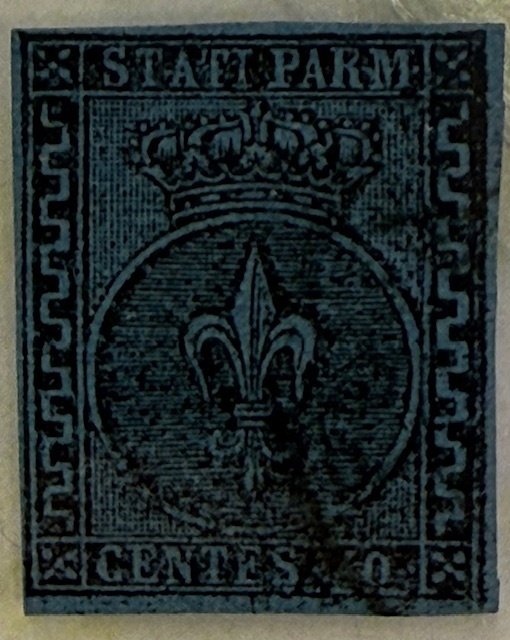 意大利古城邦-帕尔马 1852 - 二手蓝色的40分 - Sassone N. 5 #1.0