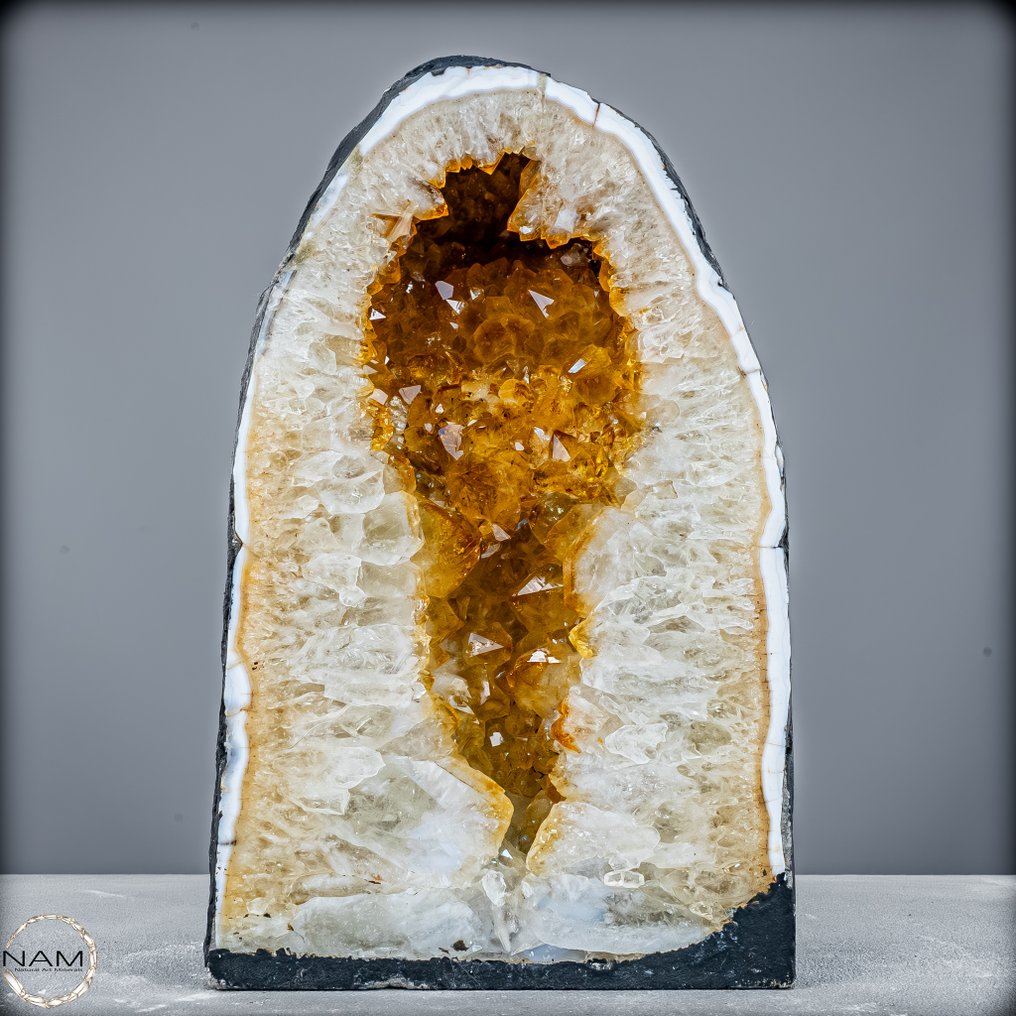 Citrin-Druse 9 kg – Λαμπερή ενέργεια και χρυσή κομψότητα της φύσης Από υψηλότερη ποιότητα- 8905.11 g #3.2