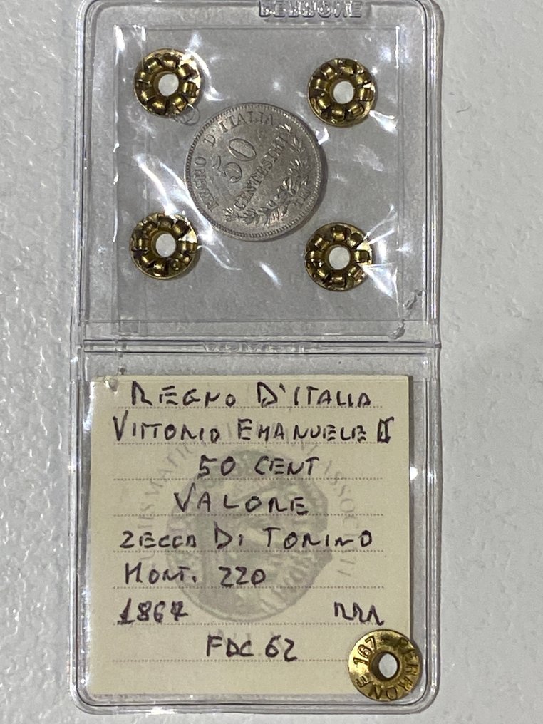 Italia, Regno Vittorio Emanuele II. 50 Cent 1867 Torino #3.2