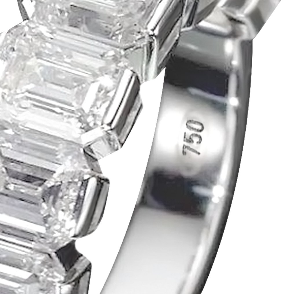 Statement δαχτυλίδι - 18 καράτια Λευκός χρυσός -  5.12ct. tw. Διαμάντι (Φυσικό) #4.3