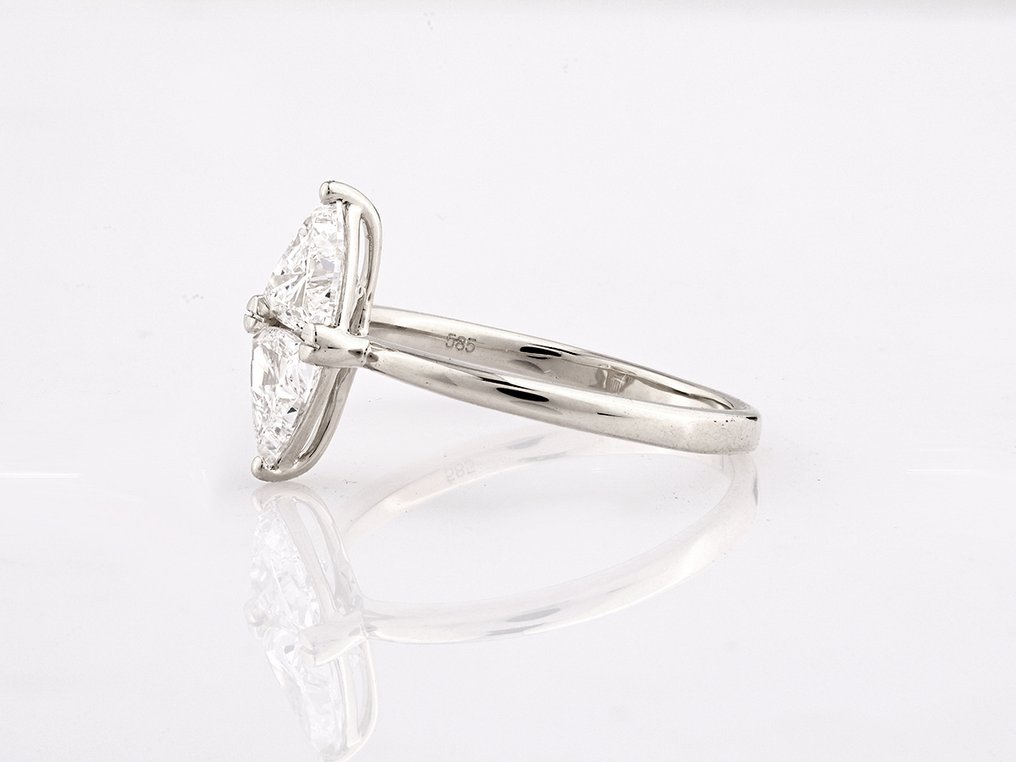 χωρίς τιμή ασφαλείας - Δαχτυλίδι - 14 καράτια Λευκός χρυσός - 1.00ct. tw. Διαμάντι (Εργαστηριακής καλλιέργειας) #4.3